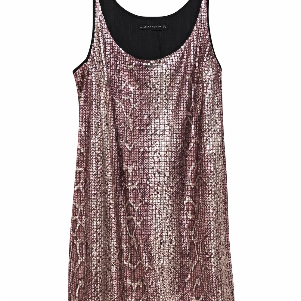 ZARA WOMEN- vintage mini Animal Print Sleeveless Dress